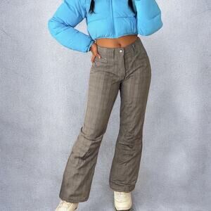 Bogner Y2K Tartan Plaid Zip Pockets Insulated Ski Pants Size US 6